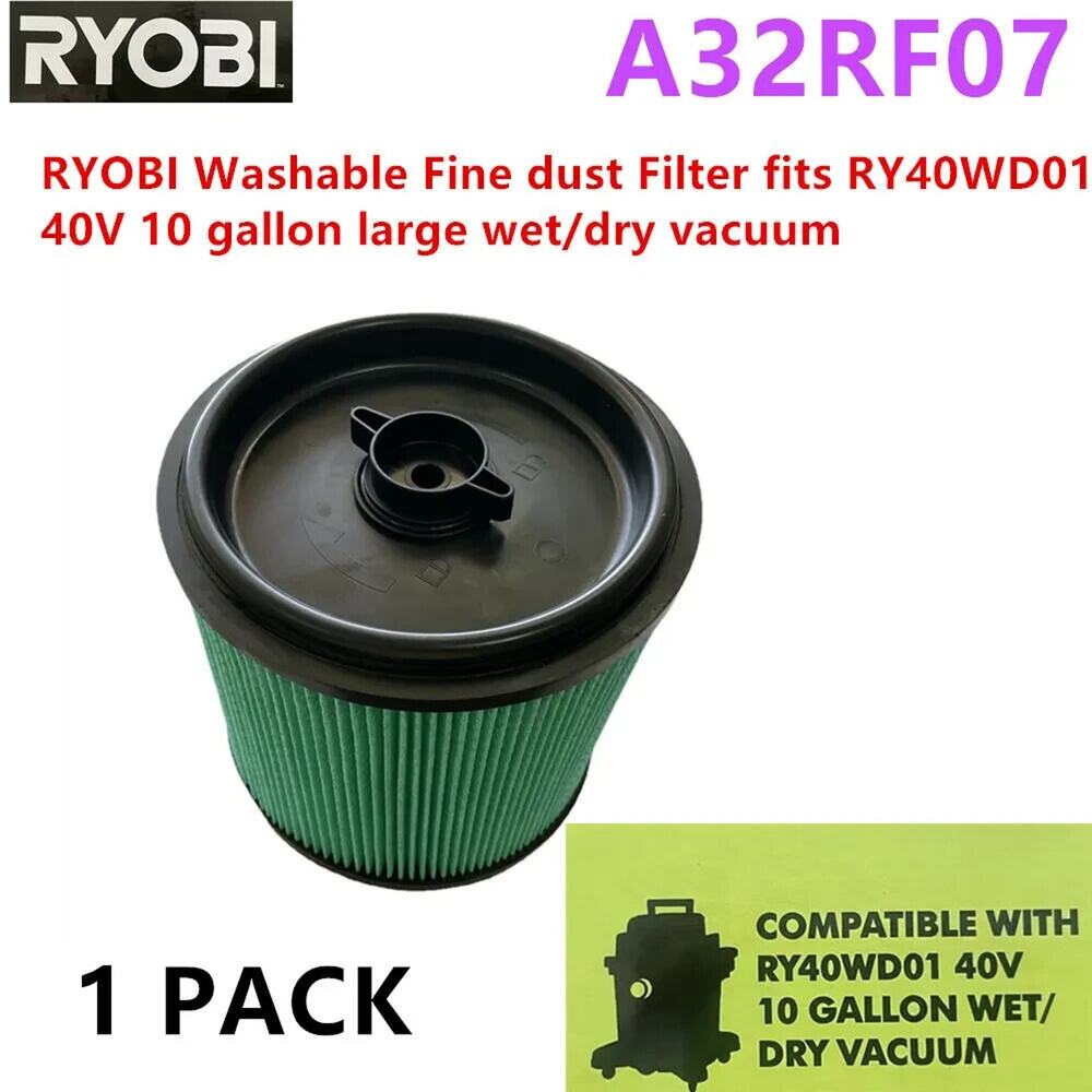 RYOBI fine dust wet/dry HEPA Filter fits RY40WD01 40V 10 gal vacuums A32RF07